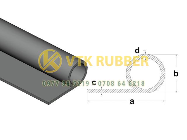 Ron silicon chữ P phù hợp cho cửa tủ và thiết bị công nghiệp
